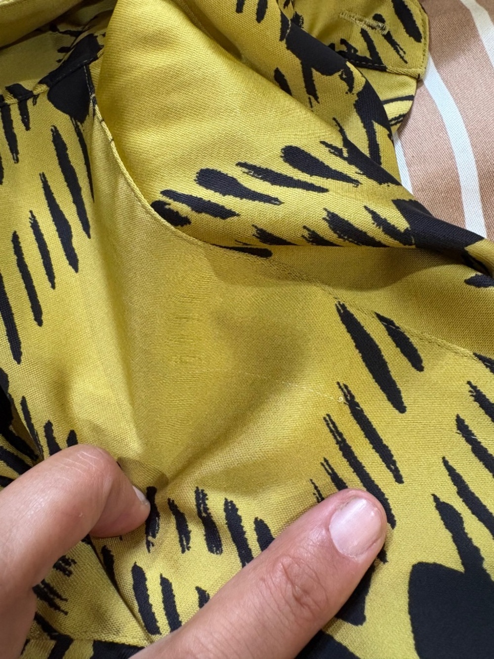Marni x Uniqlo Yellow & Black Checked Shirt | Oversized Button-Up - Picture 6 of 8